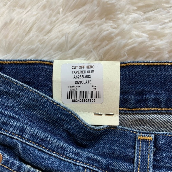 NWT AGOLDE CUT OFF TAPERED HERO JEAN - DESOLATE - Picture 5 of 7